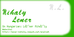 mihaly lener business card